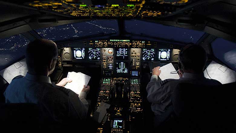 Cockpit i mörker